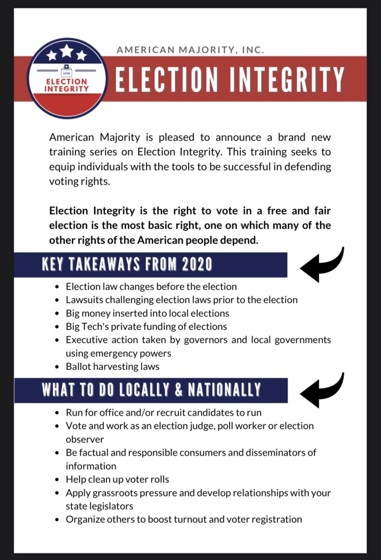 Election Integrity Training American Majority